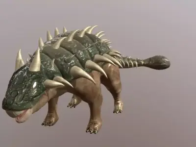 Ankylosaurus dinosaur with spikes 3D model
