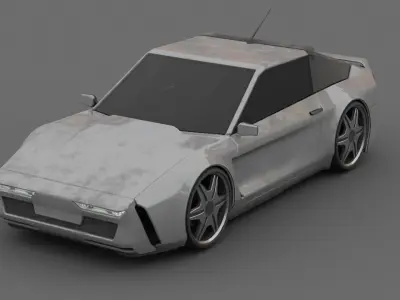 Delorean type vehicle 3D model