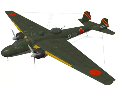 Mitsubishi G3M Nell Type23 3D model