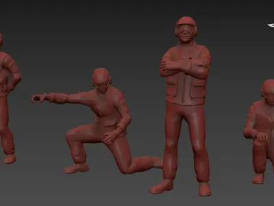 72 scale Carrier Ground Crew ver 2 3D model