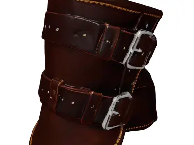 Medieval Leather Vambrace Bracer Armor 3D model