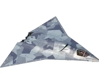 Chengdu J-36 J36 Sixth-Generation Stealth Fighter Jet 3D Model Low-poly 3D model