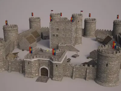 Meideval Castle set 3D model
