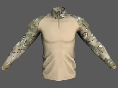 Tactical Military Assault Combat Shirt Low-poly 3D model