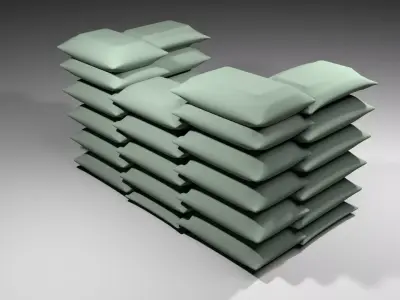 Sandbag Bunker - Square Hesco 3D model