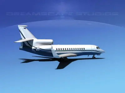 Dassault Falcon 7X V21 3D model