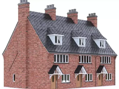 English Brick House 17 Low-poly 3D model