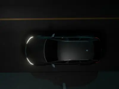 Audi 3d Model night driving Texture