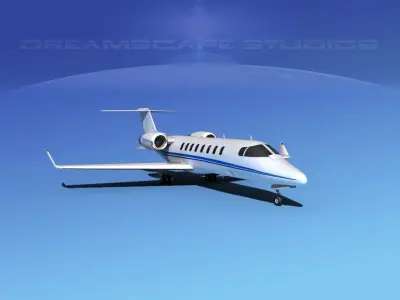 LearJet 45 V07 3D model
