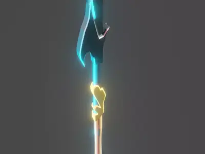 3 swords Low-poly 3D model