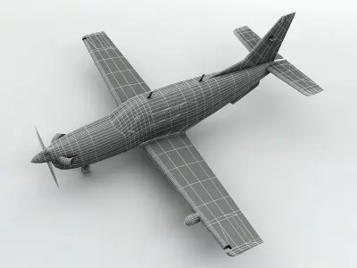 Socata TBM 700 Aircraft Low-poly 3D model