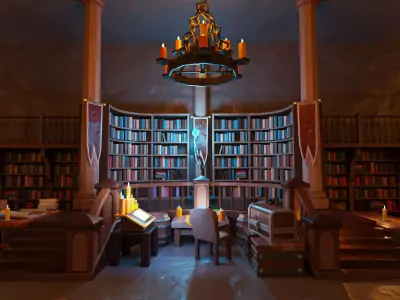 Dungeon Low-poly 3D model