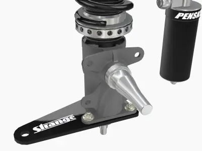 Penske coilovers with HCD strut cup Low-poly 3D model