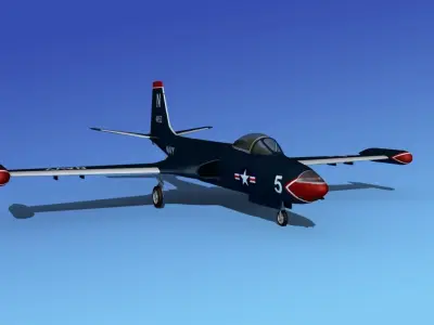 McDonnell F2H4 Banshee V04 3D model