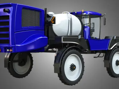 Self-propelled Front Boom Sprayer 3D model