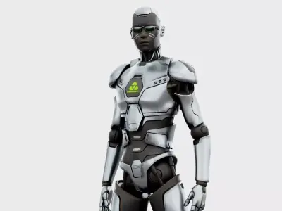  CYBORGTOPIA B-25 Rigged for Unreal Engine - Unity - MIXAMO 3D model