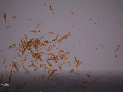 Wood Crack Slide 01 Matte Low-poly 3D model