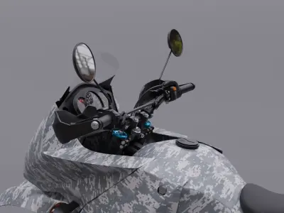 Kawasaki KLR 650 2009 Digital Cammo 3D model