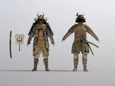 MEDIEVAL japanese Samurai  3D model