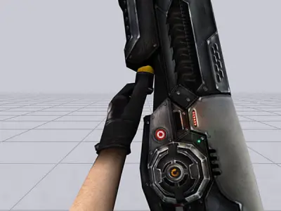 3DRT - Sci-Fi Firearms Animated  Low-poly 3D model