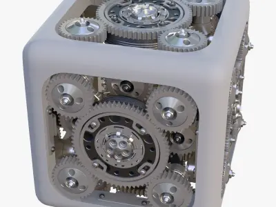 Mechanical Gear Cube M1 3D model