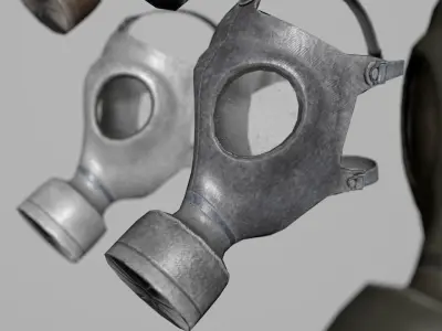 Chemical mask Low-poly 3D model