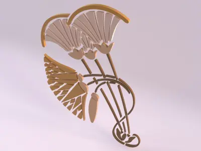 Egyptian Symbols - 032 Low-poly 3D model