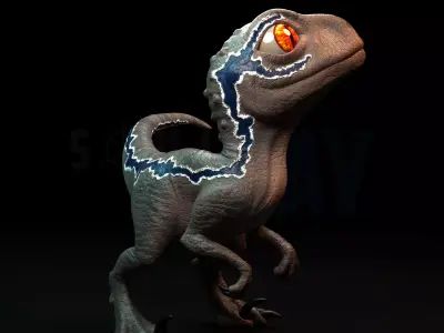The Baby Blue - Baby Raptor Baby Dinosaur  3D model