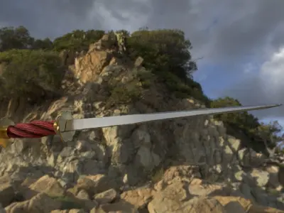 Rondel Dagger Free low-poly 3D model