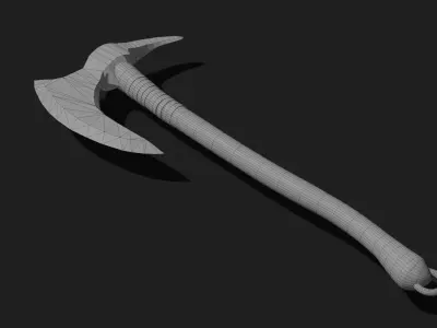 Viking axe 6 Low-poly 3D model