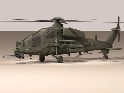 Agusta A129 Mangusta textured 3D model