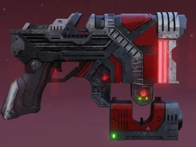 Sci-fi Heavy Handgun 3D model