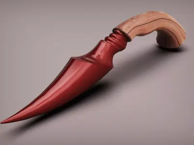SATAN DAGGER - KNIFE - SOWRD Low-poly 3D model