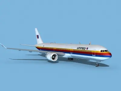 Boeing 767-400 United Airlines 1 3D model