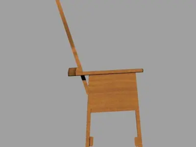 ancient chair Low-poly 3D model