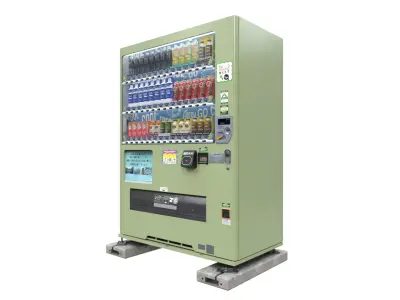 Japanese Vending Machine Light Green Low-poly 3D model