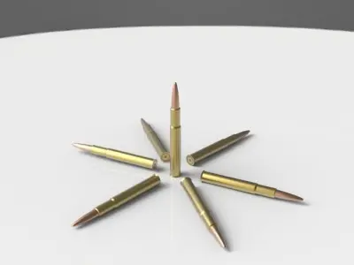 308 bullets Free 3D model