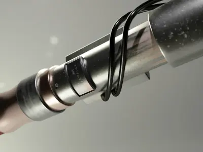 sci-fi battle hammer Free 3D model