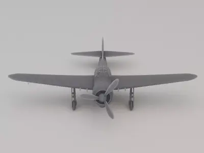 Mitsubishi A6M Zero Carrier Fighter Japan WWII 1940 3D print model