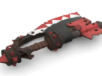 Orc Battle Axe 2 Low-poly 3D model