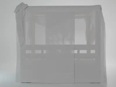 Bamboo bed Free 3D model