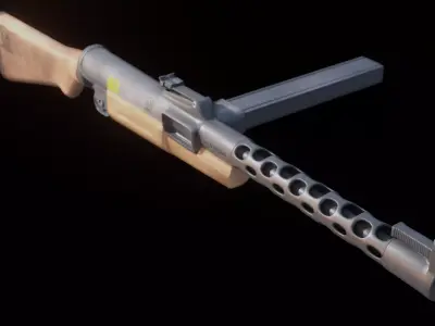 ZK383 ak rifle 3D model