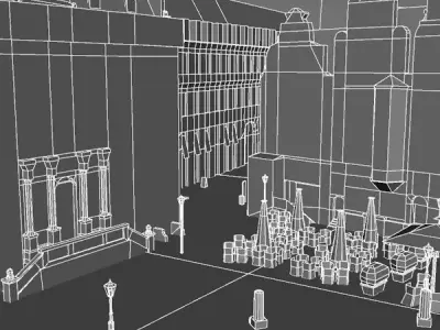 Bremen old city centre in germany 3D model