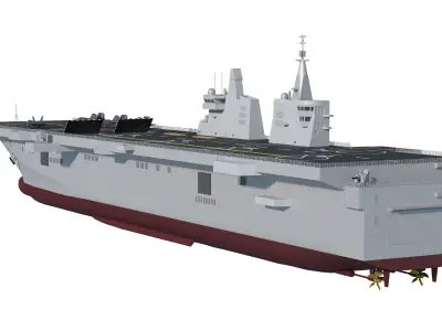 Chinese Navy076 amphibious assault ship J35 3D model