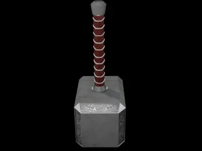 Thors Hammer Free low-poly 3D model