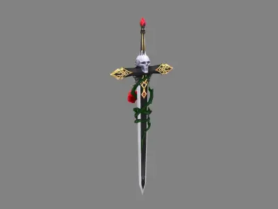Vampire Count Sabre Low-poly 3D model