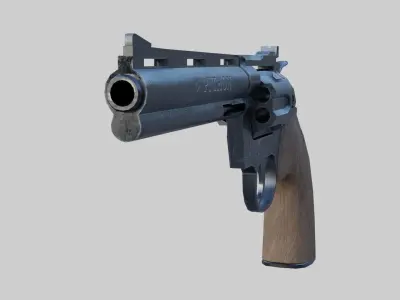 Revolver Magnum Colt Python Low-poly 3D model
