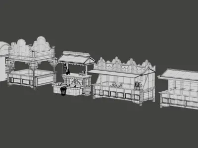 stand fairground 3D model