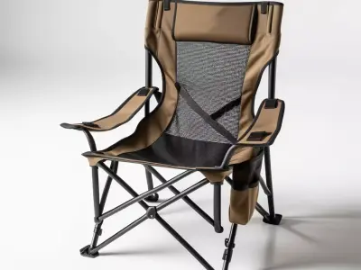 Realistic Folding Camping Chair 3D model