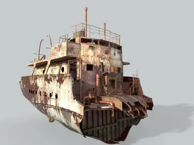 Half  Ship Wreck 3D model